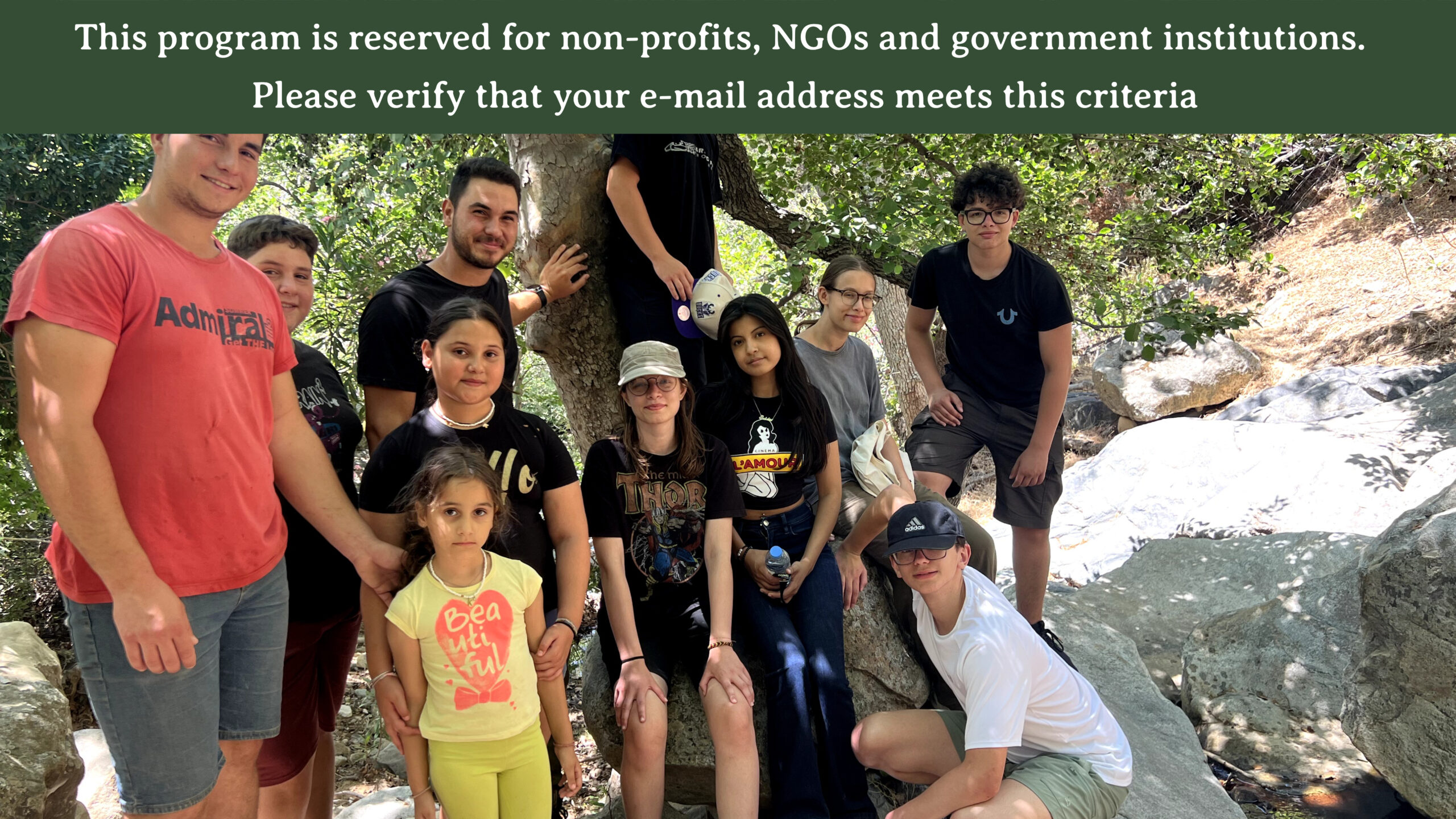 Reserved for non-profits, NGOs, and government institutions