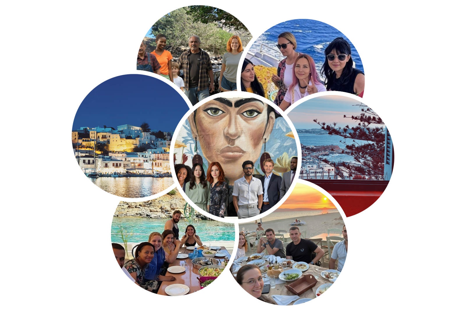 Team recharging at the Naxos eco-lodge